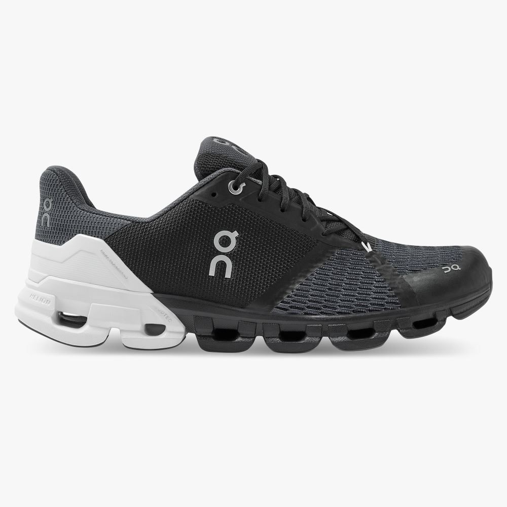 On Cloudflyer: Supportive Running Shoe. Light & Stable - Black | White