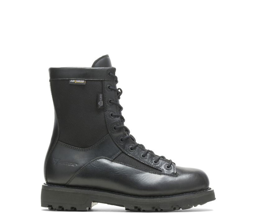 BATES BOOTS | MEN\'S 8\" DURASHOCKS WATERPROOF LACE-TO-TOE BOOT-BLACK