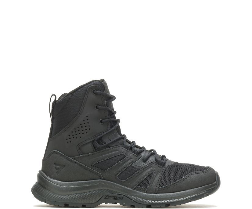 BATES BOOTS | WOMEN'S RALLYFORCE TALL SIDE ZIP-BLACK