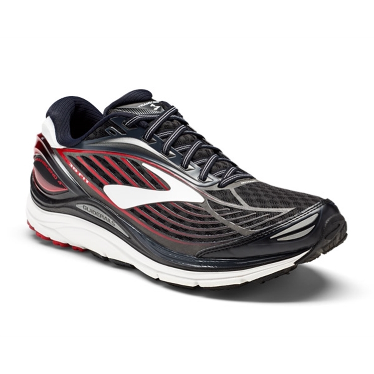 brooks Men's Transcend 4 Black / Anthracite / Toreador