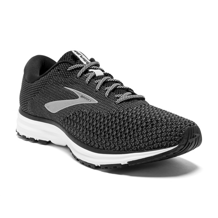 brooks Men's Revel 2 Black / Grey / Grey