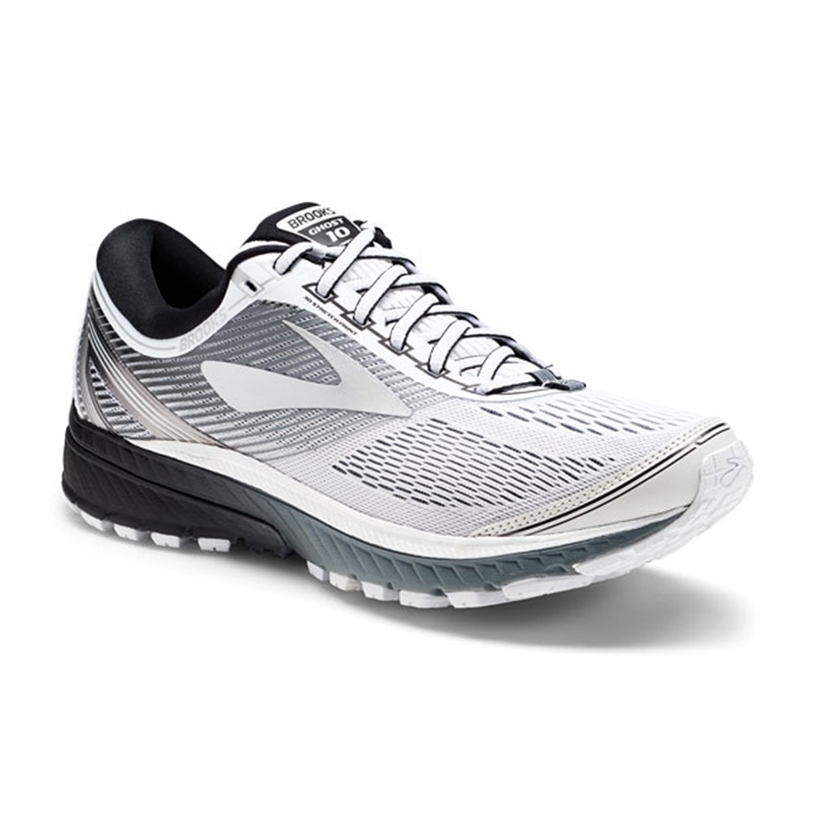 brooks Men\'s Ghost 10 White / Silver / Black