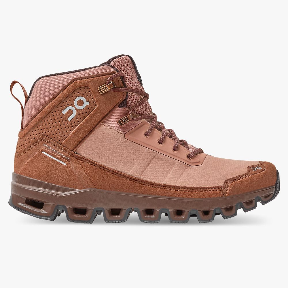 On Cloudridge: ultralight, high-comfort hiking boot - Mocha | Pebble