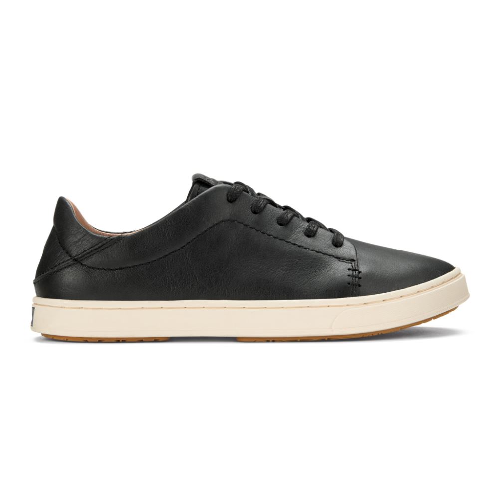 Pehuea Li 'Ili Women's Leather Sneakers - Black