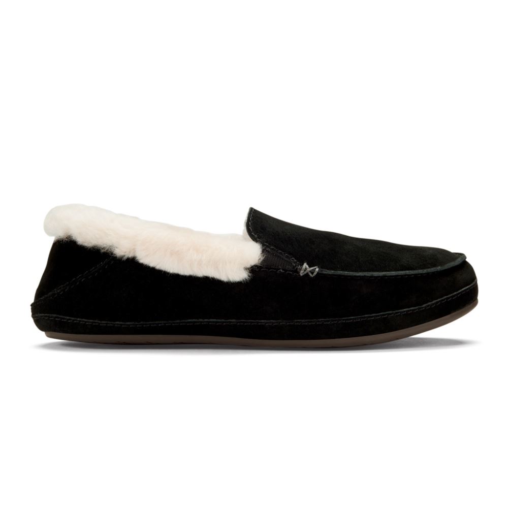 Ku\'una Women\'s Shearling Slippers - Black