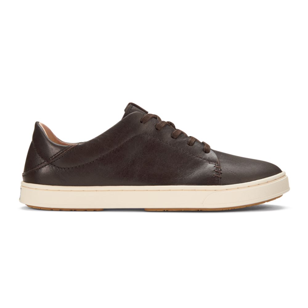 Pehuea Li 'Ili Women's Leather Sneakers - Dark Java