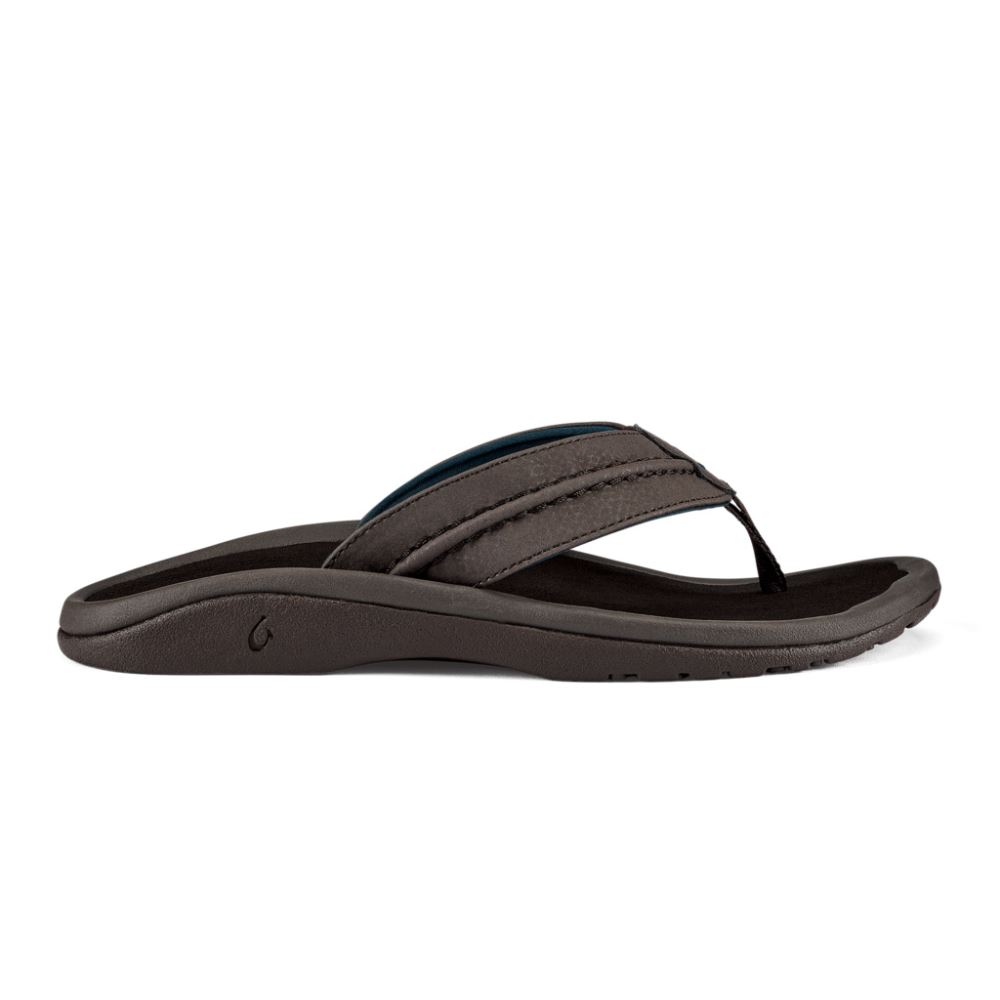 Hokua Men's Beach Sandals - Dark Wood