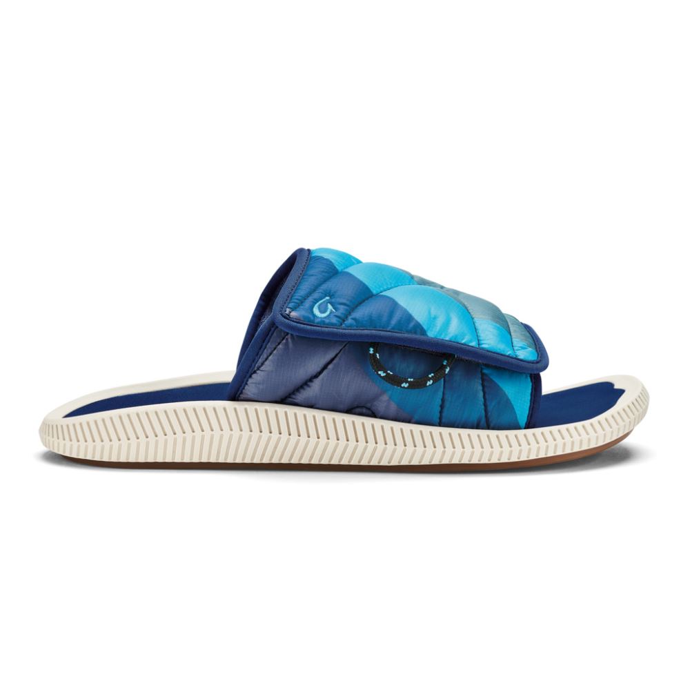 Ulele 'Olu Mino Men's Slide Sandals - Deep Water / Tide