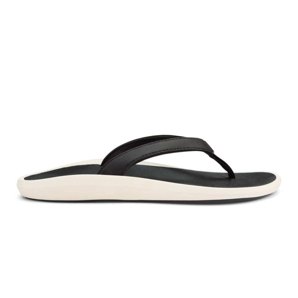 Pi'oe Women's Beach Sandals - Black / Dark Shadow