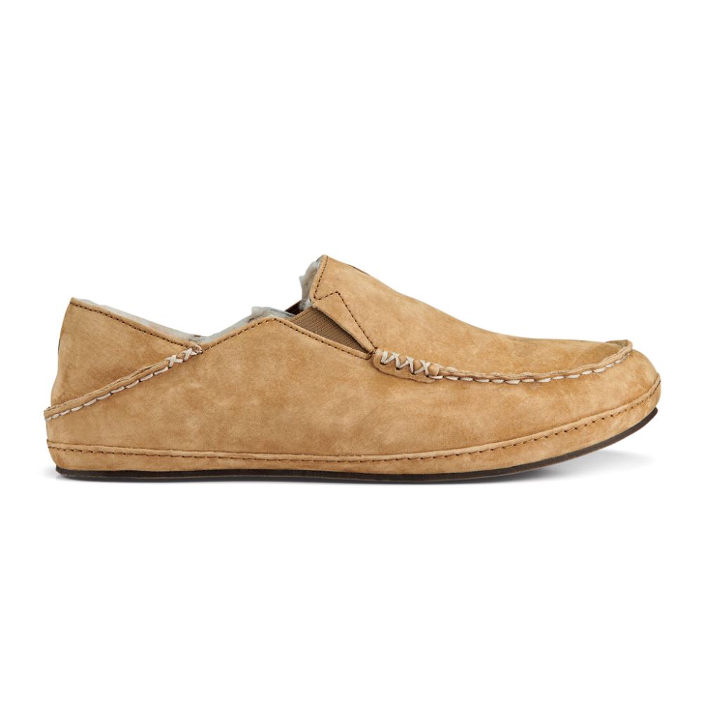 Moloa Men's Leather Slippers - Tobacco