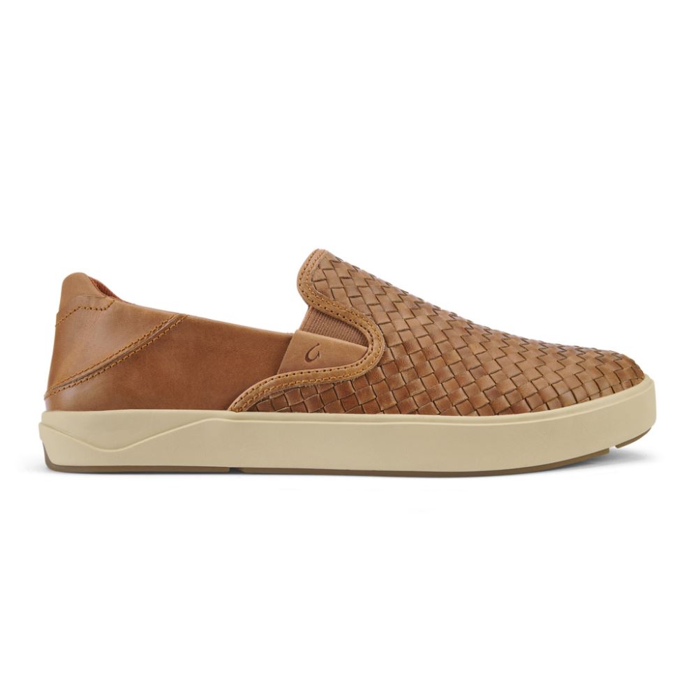 Lae'ahi Lauhala Men's Leather Slip-On Sneakers - Fox