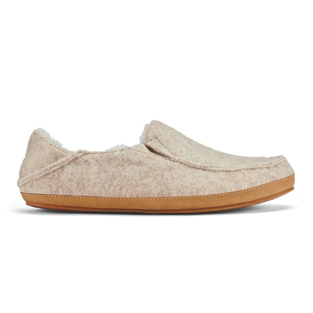 Nohea Kilohana Women's Wool Slippers - Tapa / Golden Sand