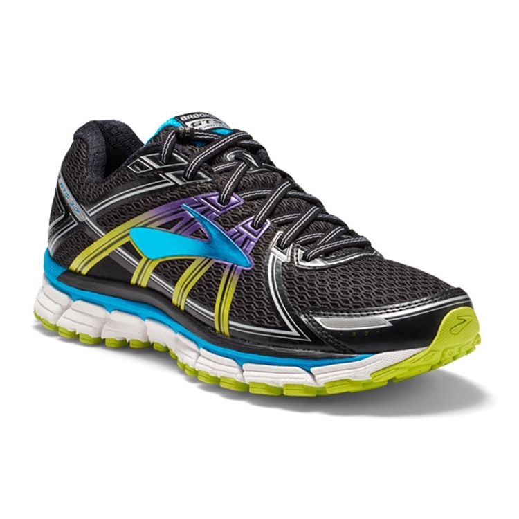 brooks Women's Adrenaline GTS 17 Black / Hawaiian Ocean / Lime