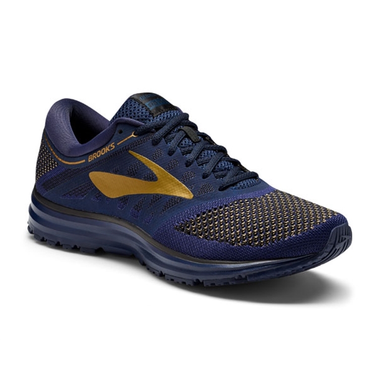 brooks Men\'s Revel Navy / Gold / Black