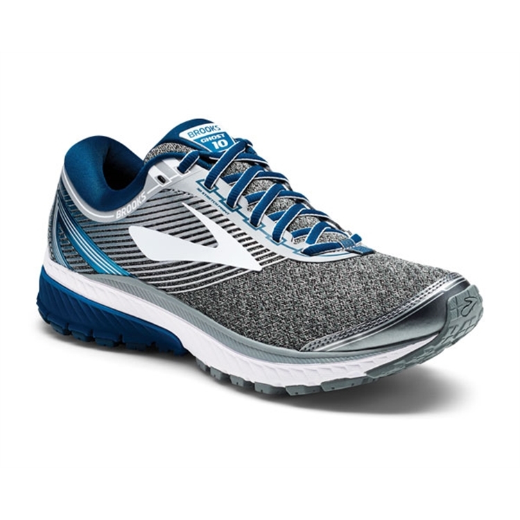 brooks Men\'s Ghost 10 Silver / Blue / White