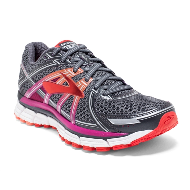 brooks Women's Adrenaline GTS 17 Anthracite / Festivalfuchsia / Bittersweet