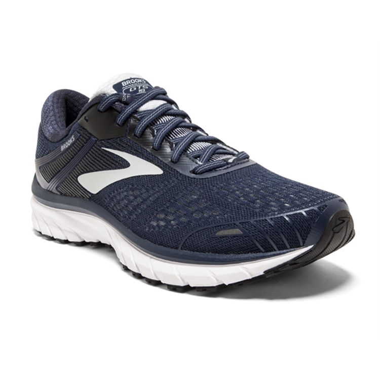 brooks Men\'s Adrenaline GTS 18 Navy / Grey / Black