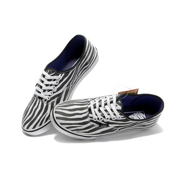 Womens Vans Zebra Authentic Black