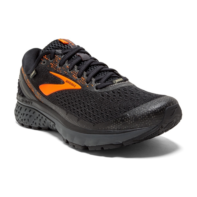 brooks Men's Ghost GTX 11 Black / Orange / Ebony