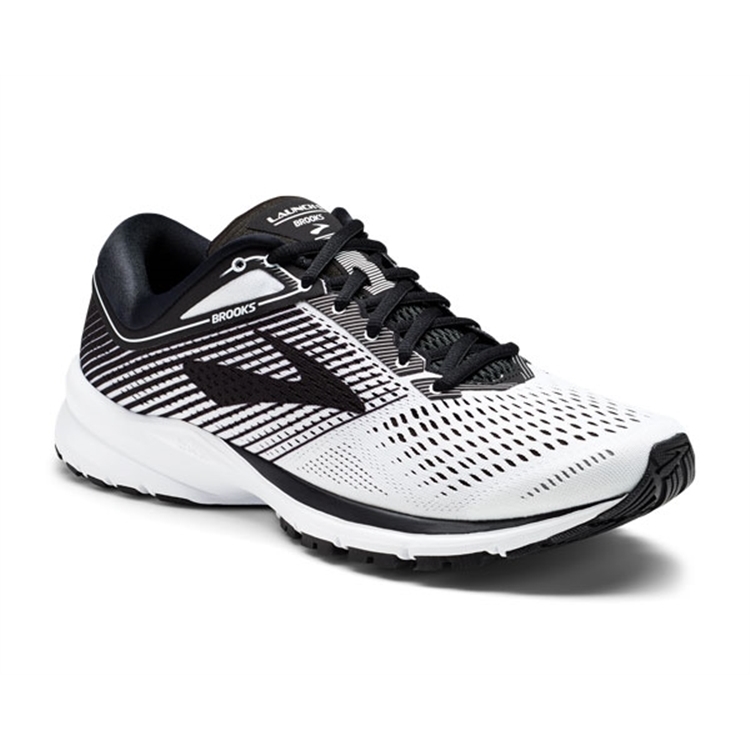 brooks Men\'s Launch 5 White / Black / White