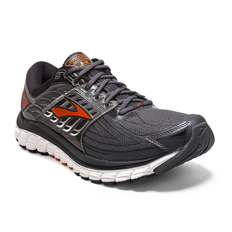 brooks Men\'s Glycerin 14 Anthracite / Orange / Black