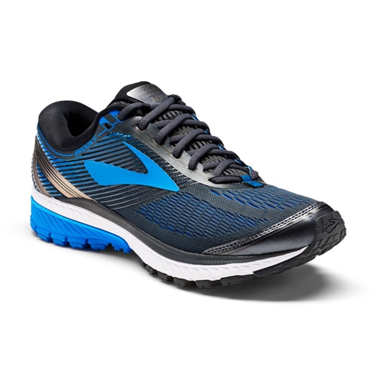 brooks Men\'s Ghost 10 Metallic Charcoal / Brooks Blue