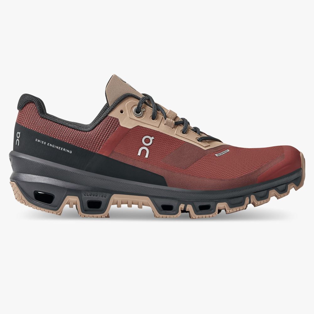 On Cloudventure Waterproof: Trail Running Shoe - Ruby | Magnet